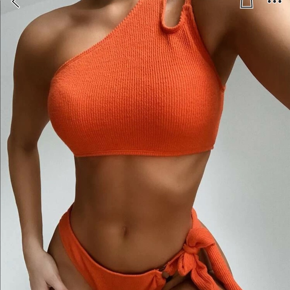 One sided tie side bikini bottoms